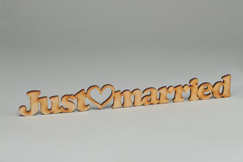 Pieza en blanco para creatividad Just Married - MADEheart.com