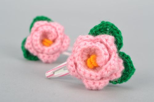Set of floral hair clips - MADEheart.com