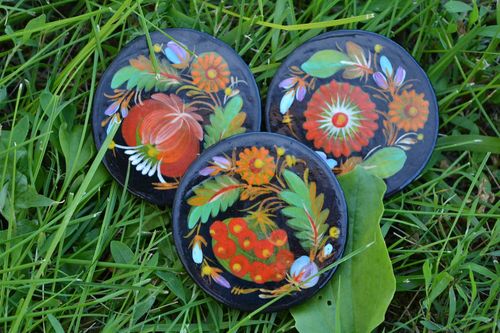 Magneti fatti a mano calamite con pittura bella regalo originale per frigo 3 pz - MADEheart.com