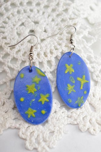 Stylish handmade earrings plastic dangle earrings modern jewelry gift ideas - MADEheart.com