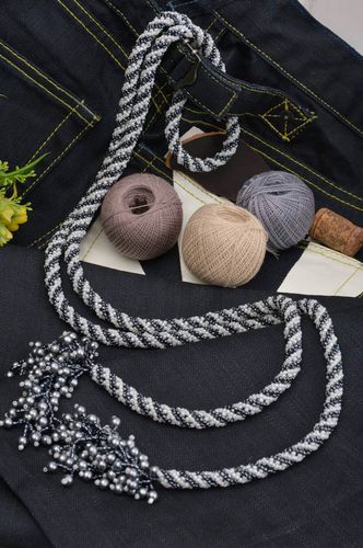 Beaded exclusive necklace handmade jewelry elegant bijouterie fashion necklace - MADEheart.com
