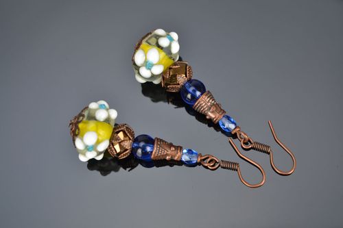 Designer glass earrings - MADEheart.com