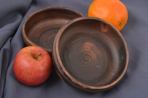 Handmade unusual plates interesting kitchen decor designer beautiful pottery - MADEheart.com