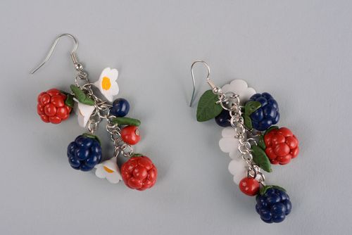 Earrings with polymer clay charms - MADEheart.com