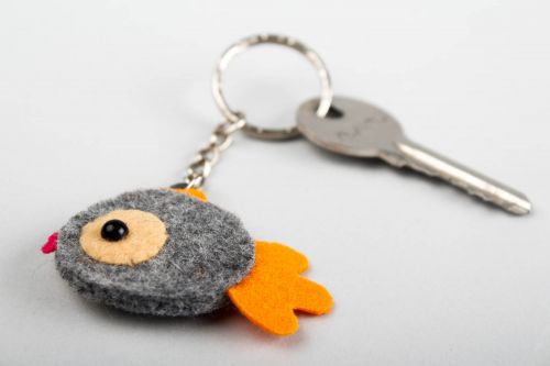 Funny toys handmade woolen keychain felted toy key ideas present for kids - MADEheart.com