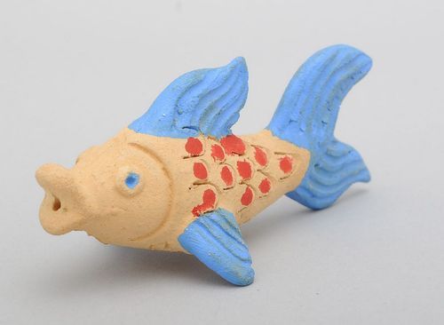 Clay peny whistle Fish - MADEheart.com