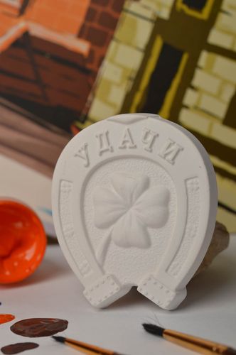 Заготовка для росписи handmade магнит на холодильник фигурка из гипса Подкова - MADEheart.com