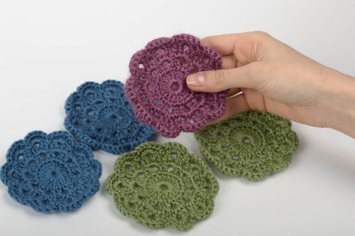 Dessous-de-verre fait main Décoration de cuisine 6 pièces Art de la table - MADEheart.com