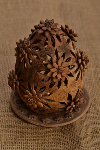 Candelero de cerámica en forma de huevo - MADEheart.com