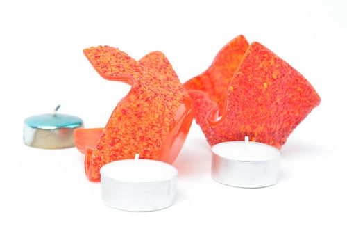 Portavelas de vidrio hechos a mano vasos para velas decoración de casa - MADEheart.com