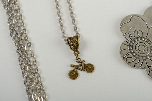 Metal pendant handmade pendant handmade bicycle pendant design accessories   - MADEheart.com