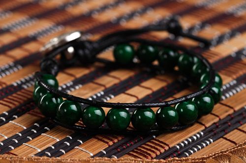 Armband für Damen handmade Schmuck Frauen Accessoire Mode Schmuck aus Malachit - MADEheart.com
