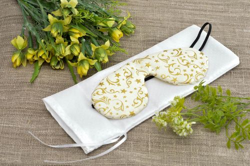Handmade designer blindfold unusual textile blindfold accessory for sleep - MADEheart.com