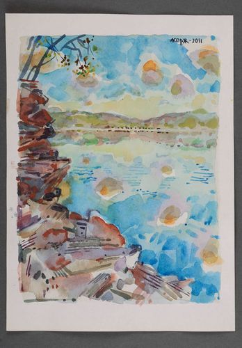 Obra em aguarela Bakota - MADEheart.com