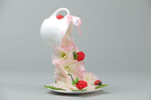 Decorative flower cup centerpiece for home decor - MADEheart.com