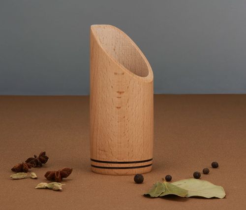 Supporto per le posate fatto a mano portaposate verticale di legno naturale - MADEheart.com