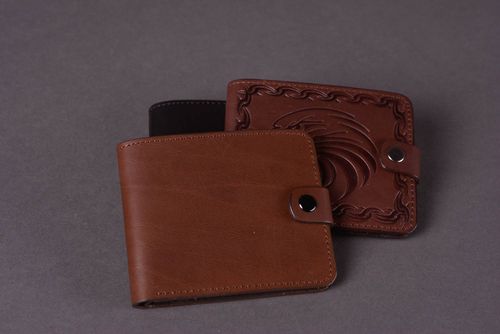 Мужское портмоне ручной работы аксессуар для мужчин кожаный кошелек простой - MADEheart.com