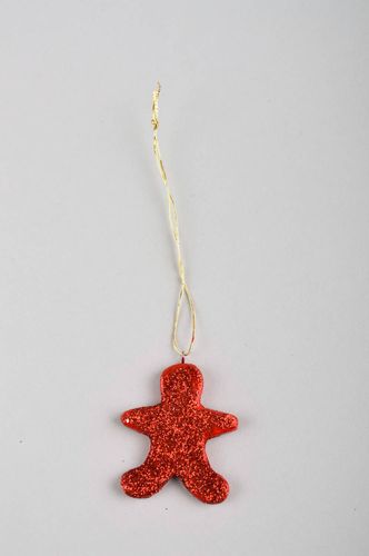 Tannenbaum Schmuck handmade Deko Dekoration Weihnachten klein Mensch rot - MADEheart.com