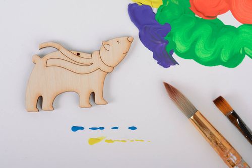 Peça em branco artesanal para criatividade de madeira contraplacada Ursinho polar - MADEheart.com