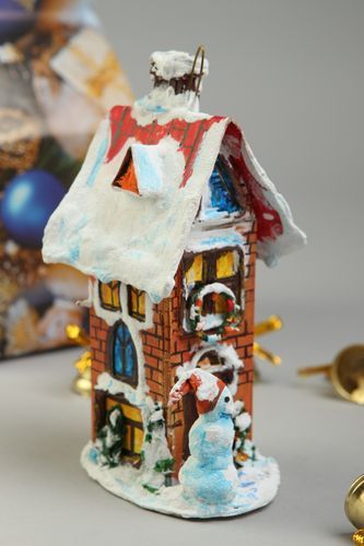 Juguete navideño hecho a mano elemento decorativo regalo original Casa - MADEheart.com