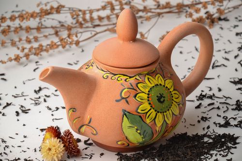 Painted ceramic teapot - MADEheart.com