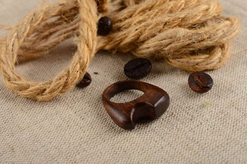Nice handmade wooden ring costume jewelry fashion accessories for girls - MADEheart.com