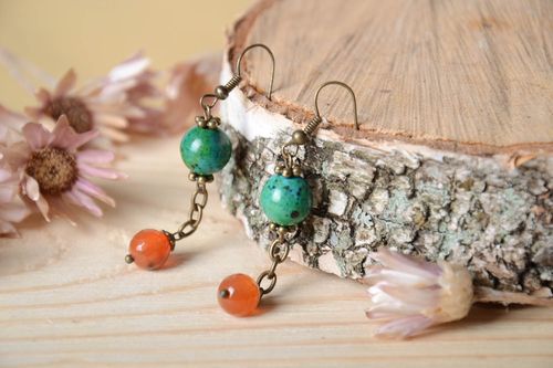 Handmade designer earrings stylish elite jewelry elegant female earrings - MADEheart.com