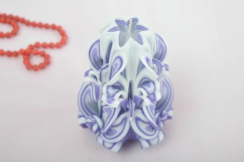 Handgemachte schöne Kerze Haus Deko verzierte Kerze grell geschnitzt Deko Kerzen - MADEheart.com
