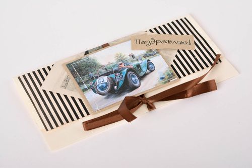 Handmade greeting cards vintage post card design handmade gifts for him - MADEheart.com