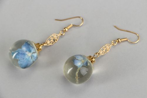 Earrings Hydrangea in a ball - MADEheart.com