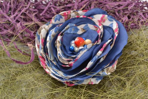 Fabric flower brooch - MADEheart.com