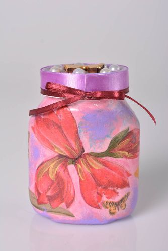 Pot à épices fait main Vaisselle originale Rangement cuisine rose mauve original - MADEheart.com