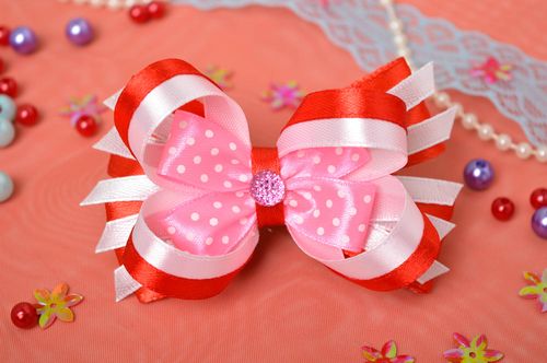 Handmade cute hair tie stylish bow hair tie designer accessories for girls - MADEheart.com