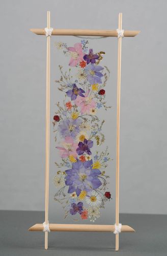 Quadro con fiori secchi fatto a mano quadro insolito decorazione da parete - MADEheart.com