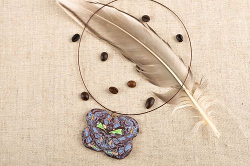 Handmade Schmuck Kette mit Anhänger Schmuck für Damen Polymer Clay Schmuck  - MADEheart.com