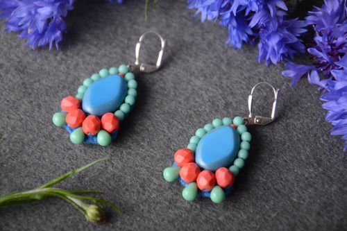 Elegant unusual accessories handmade stylish earrings beautiful jewelry - MADEheart.com