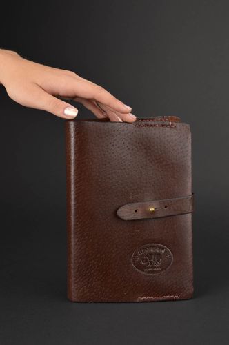 Unusual handmade leather notebook cover stylish notebooks for men gifts for him - MADEheart.com