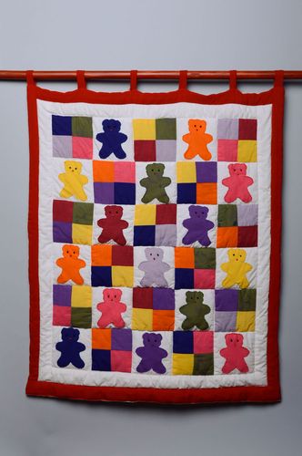 Cuadro artesanal textil Ositos - MADEheart.com