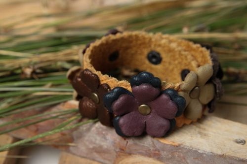 Bracciale alla moda fatto a mano accessorio originale bracciale in pelle - MADEheart.com