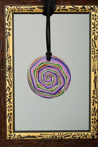 Handmade wooden pendant unusual female accessory cute feminine pendant - MADEheart.com