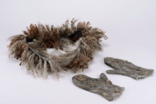 Collar for coat and mittens made of eco-fur - MADEheart.com