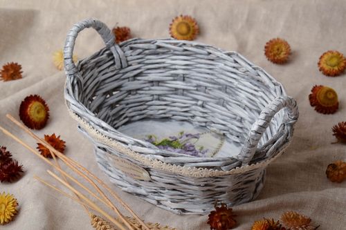 Paper rod woven basket - MADEheart.com
