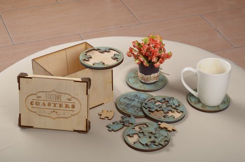 Untersetzer für Tassen handmade Geschenk für Frau Untersetzer für Gläser 6 Stück - MADEheart.com