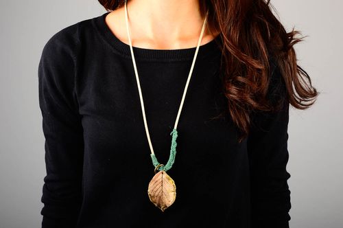 Beautiful handmade ceramic pendant beautiful pendant necklace pottery works  - MADEheart.com