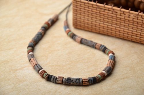 Handmade ceramic necklace - MADEheart.com