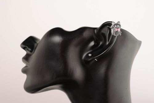 Metal cuff earring Black Kitten - MADEheart.com