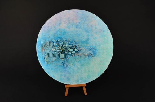 Designer handmade panel unusual round picture beautiful interior decor - MADEheart.com