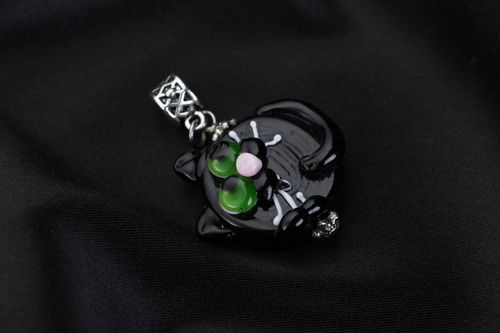 Pingente Gato preto artesanal - MADEheart.com