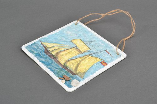 Panel de madera en la técnica de decoupage - MADEheart.com