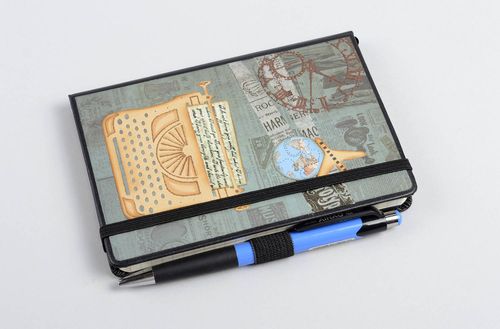 Handmade designer notebook unusual leather notebook cute diary for friend - MADEheart.com